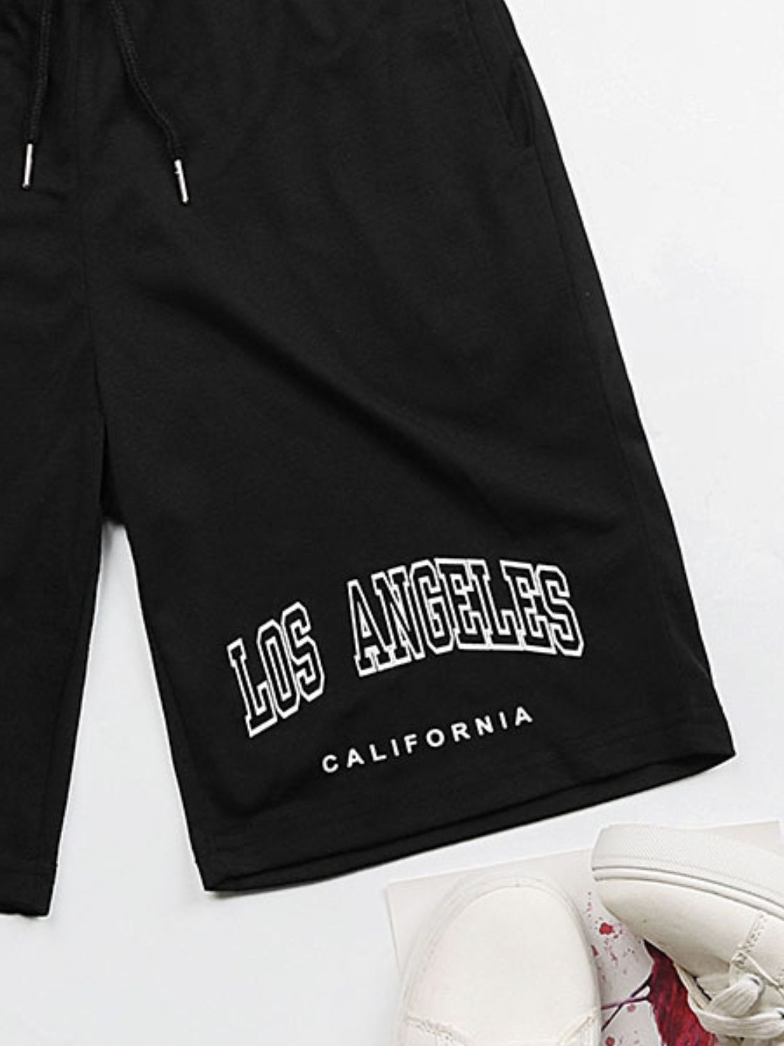 LOS ANGELES CALIFORNIA Graphic Drawstring Shorts