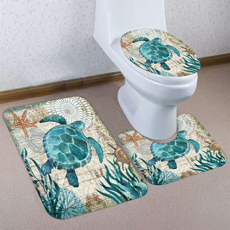 European Style Toilet Three-piece Bathroom Non-slip Mat