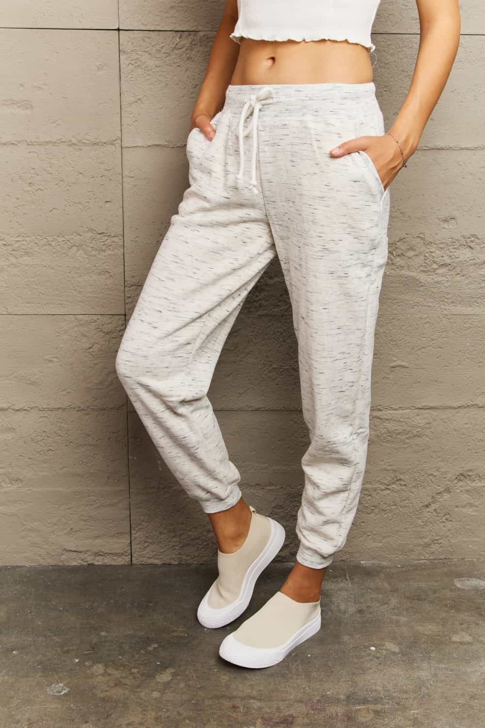 Ninexis Full Size Tie Waist Long Sweatpants