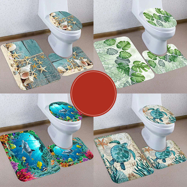 European Style Toilet Three-piece Bathroom Non-slip Mat