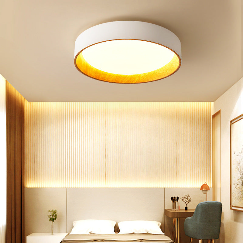 Modern Contracted Master Bedroom Guest Bedroom Wood Grain Color Room Light