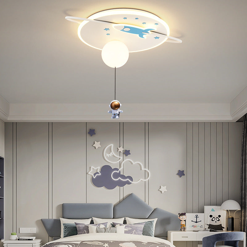 Cartoon Star Rocket Bedroom Ceiling Lamp